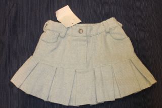 MARIE CHANTAL Girls Turquoise Pleated Skirt Sz 4yr $109