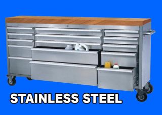 72 15 Draw Heavy Duty Rollcab S/Steel Tool Storage Box On 4 Snap Lock 