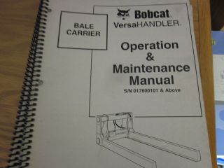 Bobcat Bale Carrier Operation & Maintenance Manual used