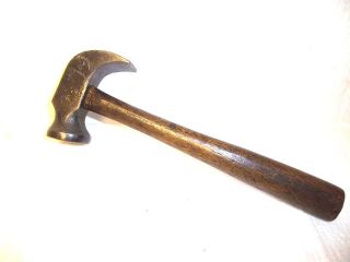 old antique tool cobbler hammer leather tool 1 LB WHITCHER #2 waffle 