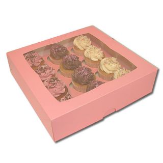   Cupcake Boxes with window & insert. Holds up to 12 cup cakes / muffins
