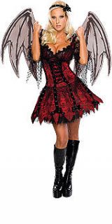 Vampire Fairy Succubus With Wings Sexy Adult Womens Costume