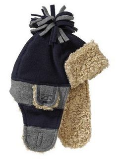 Baby Gap NWT Fleece Sherpa Lined Trapper Hat 12 18 24 Months 2 3 4 5 