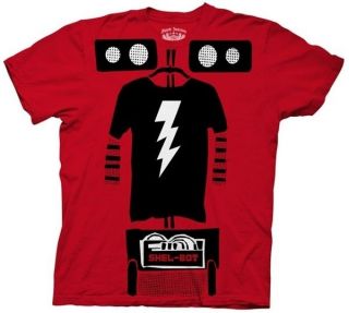 Official The Big Bang Theory Shel bot Costume Sheldon Red Tee T Shirt 