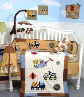 SoHo Big Rigs Baby Crib Bedding 13 pcs Set With Diaper Bag