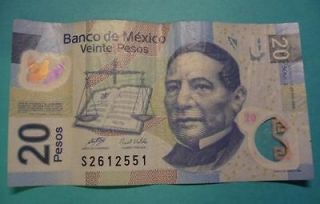   28 Circulated Veinte Pesos $20 Banco De Mexico G Series S2612551 01