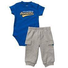 NWT Carters Infant Boys Royal Blue Little Brothers Are Awesome 