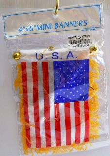 Country Car Flags/Banner 5 x 4 10 Different Countries w Suction Pad 