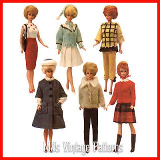 Vintage Doll Clothes Knitting Pattern ~ Barbie, Tammy