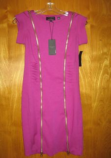 TED BAKER Purple Eshara Exposed Zip Detail Dress TB 1/US 4 NWT $235