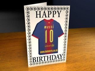 FC BARCELONA FOOTBALL CLUB   MAGNET BIRTHDAY CARD 