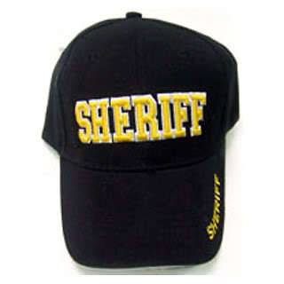 Black Sheriff Hat Baseball Ball Cap Adjustable Size