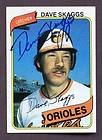 1980 Topps #211 Dave Skaggs Baltimore Orioles Signed AU