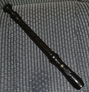 Vintage Musical Instrument Gill Recorder Woodwind 13 L Black #23 