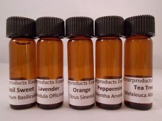   Set Essential Oil Tea Tree Lavender Basil Peppermint Orange