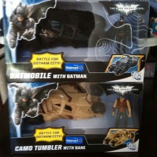 THE DARK KNIGHT RISES  EXCLUSIVES BATMAN AND BANE TUMBLERS AND 