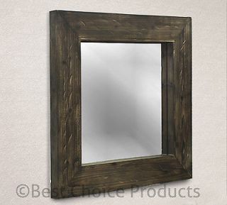    Reclaimed Wood Mirror Hand Crafted Vintage Design Wall Mount Mirror