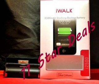 iWalk i2500 Backup Battery for ipad/Ipad2/ New ipad 3/iphone4/4s (BLK)