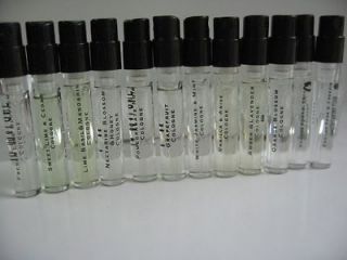 12 Jo Malone ( 12 x Scents ) English Pear +Wild Bluebell + Red Roses 