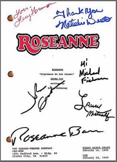   Signed TV Script by 7 *Roseanne Barr *John Goodman *Natalie West