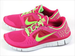 Nike Wmns Free Run+ 3 Fireberry/Elec​tric Green Platinum Lightweight 