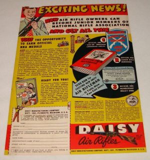 1951 Daisy bb gun air rifle ad ~ JUNIOR NRA