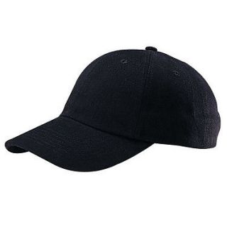 NEW PLAIN LOW PROFILE BASEBALL HAT CAP BLACK