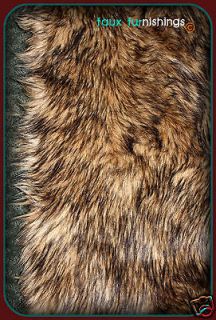   FUR AREA RUG COYOTE BEAR DEER SHEEP MINK FOX NOT TAXIDERMY ACCENT RUGS