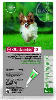 Advantix For Dogs Green 4 Month Pack of FLEA JUICE 1   10 lbs   FREE 