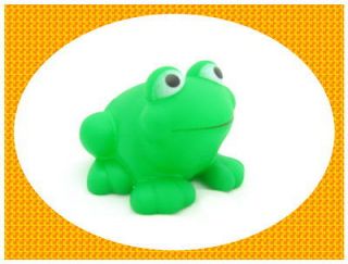 10 Pcs Green Frog Baby Rubber Bath Toy W/ Be Sound