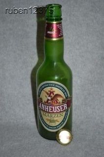 Anheuser Busch, MARZEN Beer Bottle w/Cap & Labels, 12 oz Green Glass 