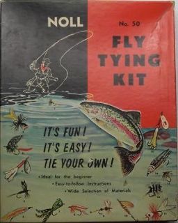RARE VINTAGE NOLL NO. 50 FLY TYING KIT UNUSED GREAT CONDITION 100% 