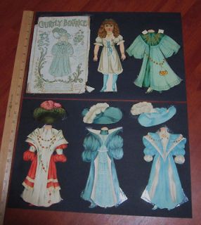 13 Raphael Tuck Paper Doll Set   Courtly Beatrice w Dresses & Hats
