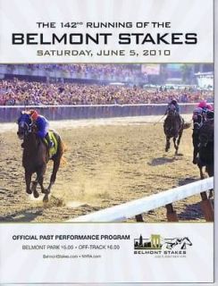 2011 Belmont Stakes Mint Program & Ticket SECRETARIAT RULER ON ICE 
