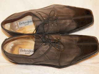 Belvedere Florence Crocodile Oxfords size 13 M  Hand Crafted in Italy