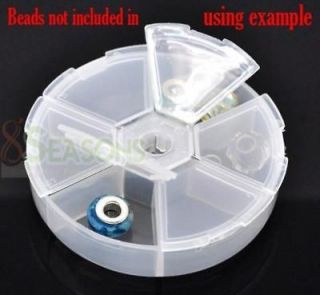 Beads Storage Containers W/6 Compartments 8x8x2cm