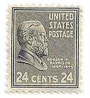 SC#828 24c Benjamin Harrison Presidential Single MNH