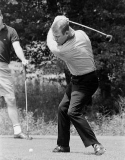 Mickey Mantle golf photograph amazing golf swing