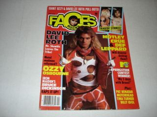   HALEN 1985 Faces Rocks magazine Pat Benatar OZZY Iron Maiden R.E.M