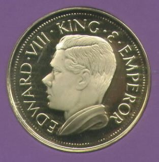 1936 Gibraltar King Edward VIII Abdicated Pattern Crown Coin UNC in 