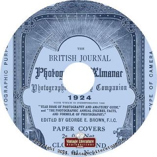 The British Journal Photographic Almanac {1924 Vintage Camera catalog 