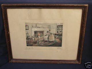 Bessie Pease Gutmann Tea For Two Signed Original Print