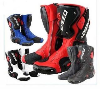   Men Motorcycle Sportbike Motor Bike Shoes Racing High Leather Boots