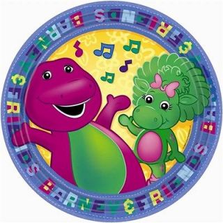 Barney Party Supplies 9in Dinner Plates   8 Each