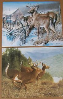 Two Deers Pictures Unframed Snow Harvester For Interior Home Picture 