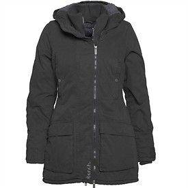 BENCH Adventure Black Fleece Lined Hooded Padded Parka Coat Jacket 