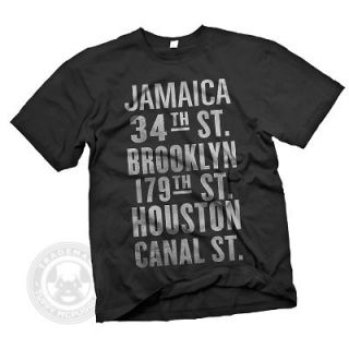   Stops sign train distressed Brooklyn Queens New York City T Shirt NWT