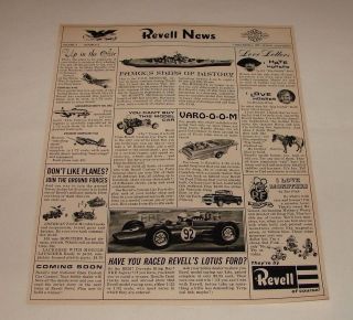 1964 ad~ REVELL NEWS V.1 #5 ~ Big Daddy Roth, Rat Fink