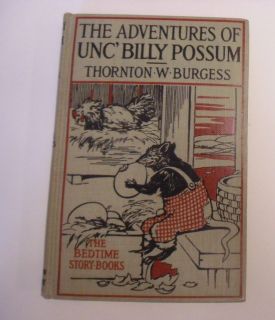 Adventures of Unc Billy Possum, Thornton Burgess, Bedtime Story Books 
