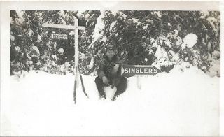 UP Ironwood MI 1948 Gogebic Hunter Sign for BURRS DOWN BEAT TAVERN 